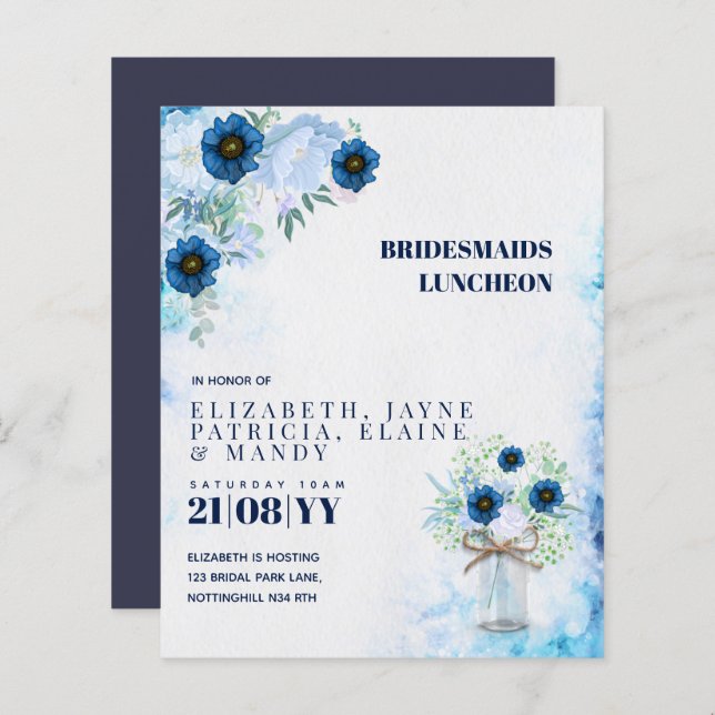 BUDGET Bridesmaids Almoço Brunch Floral (Frente/Verso)