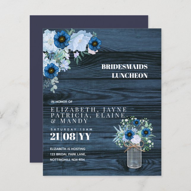 BUDGET Bridesmaids Almoço Brunch Floral (Frente/Verso)