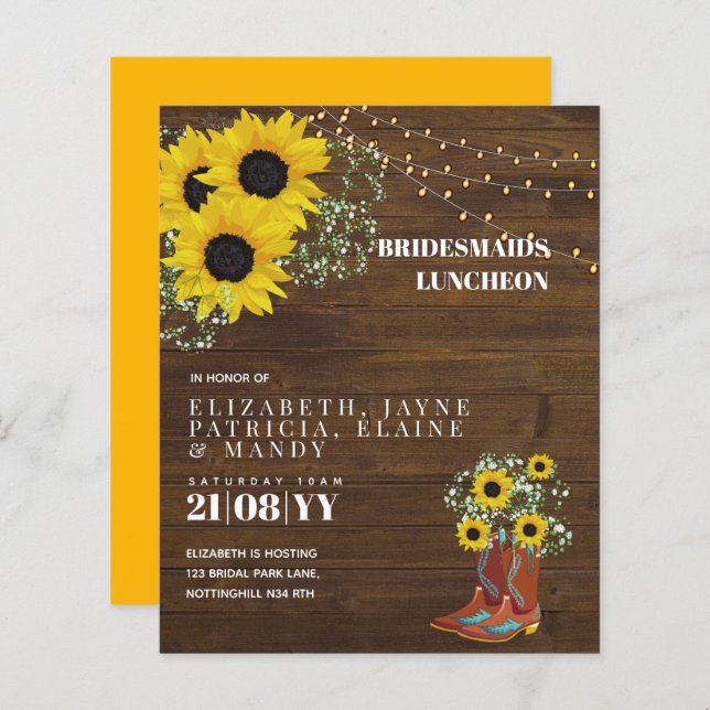 BUDGET Bridesmaids Almoço Brunch Floral (Frente/Verso)