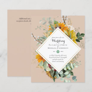 BUDGET Burgundy Blue FLORAL Convites para Casament