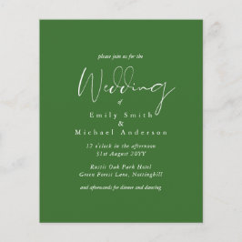 BUDGET Casamento Cores Verde Sage Convite para Oli