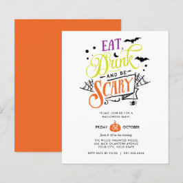 BUDGET Coma Bebida e seja assustador Festa de Hall