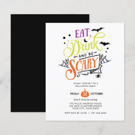 BUDGET Coma Bebida e seja assustador Festa de Hall