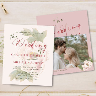 BUDGET Convites de casamento de Fotos Florais Româ