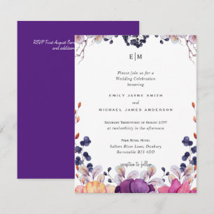 BUDGET Convites de casamento Florais de Laranja Ro