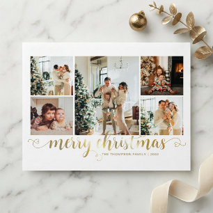 BUDGET Dourado Ortografia de Feliz Natal 5 Foto