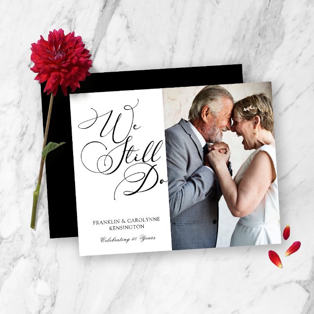 BUDGET Elegante Aniversário Vow Foto Renovável (Criador carregado)