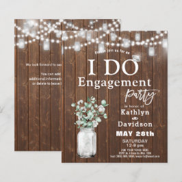 BUDGET Elegante Eucalyptus Eu faço Convite de fest