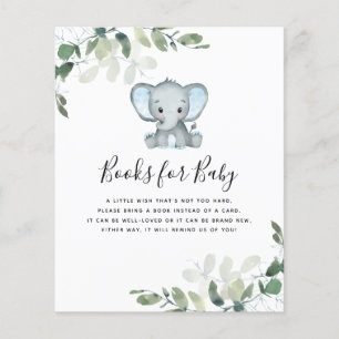 BUDGET Elephant Eucalyptus Books para Bebê Card