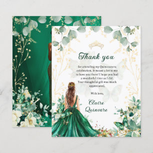 BUDGET Emerald Green Foto Floral Dourada Quinceane