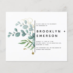 BUDGET Eucalyptus Gold Foil Modern Weds