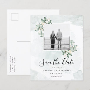BUDGET Eucalyptus Weding The Date Card