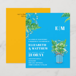 BUDGET Fern verde Convite de casamento