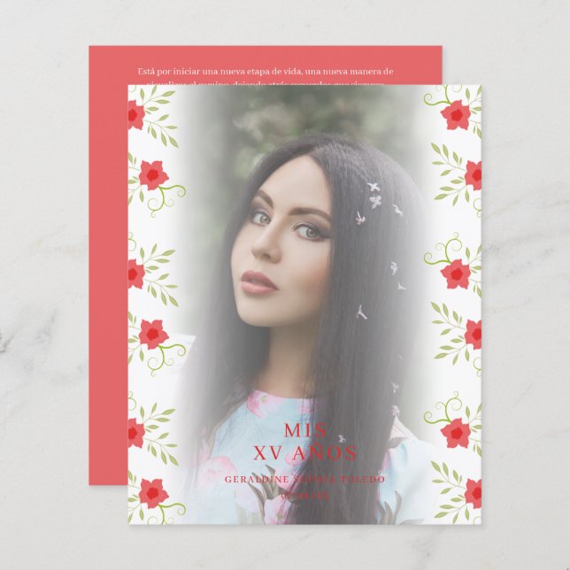 Budget Floral Garland Quinceañera Sophisticated  (Frente/Verso)