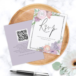 BUDGET Florals Escrivível Código QR Casamento RSVP