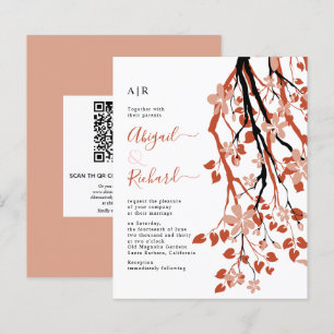BUDGET Flowers Código QR RSVP Convite de casamento