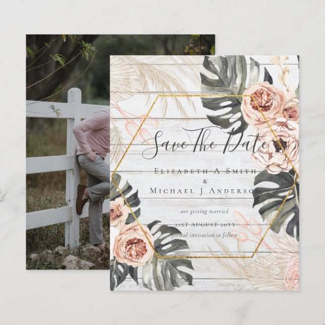 BUDGET Foto Salvar Datas PAMPAS Coral Tropical (Frente/Verso)