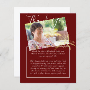 BUDGET Funeral Obrigado Foto Deep Red Lilly