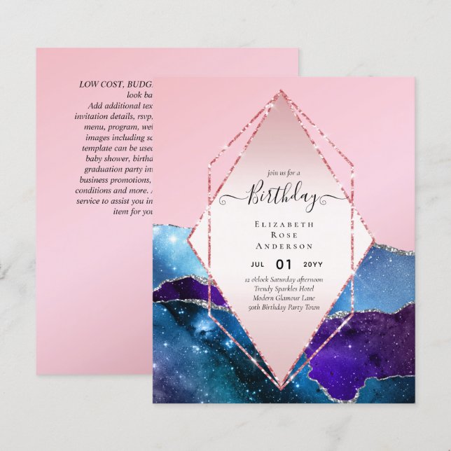BUDGET Glitter Glam Foil Bonito Menina Qualquer Id (Frente/Verso)