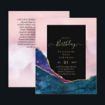 BUDGET Glitter Glam Foil Bonito Menina Qualquer Id<br><div class="desc">Este convite de aniversário de design moderno e bonito pode ser usado para QUALQUER aniversário, simplesmente edite os campos de texto de modelo conforme desejado para o seu evento. Pode ser usado para suas filhas Sweet16, Quinceanera, 12, 15, 18º, 21ruas, 16º, 25, 30, 40º, fi59º, 60º, e até 70, 80...</div>