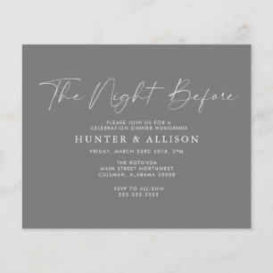 Budget Gray The Night Before Invitation Flyer