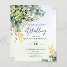 BUDGET Greenery Dourado Eucalyptus deixa casamento