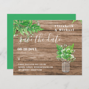 BUDGET Greenery Salve Datas Ferns Casamento Russo