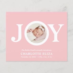 BUDGET Joy Pink CHIC Photo Baby Primeiro Natal