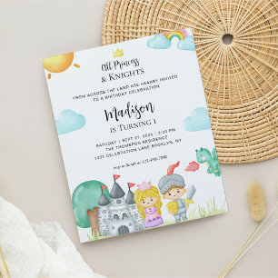 BUDGET Little Knight Princess Castle Aniversário d