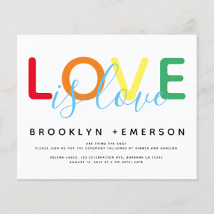 BUDGET Love é Love Rainbow Modern Weds