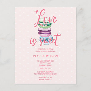 BUDGET Love is Sweet Pink Chá de panela Invite