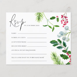 BUDGET Mistletoe Foliage Casamento de Natal RSVP