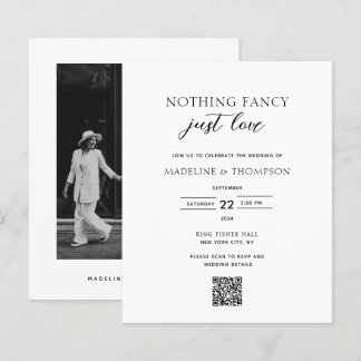 BUDGET Nothing Fancy Just Love Qr Code Wedding