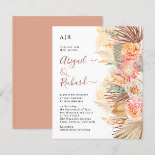 BUDGET Pampas convite para casamento