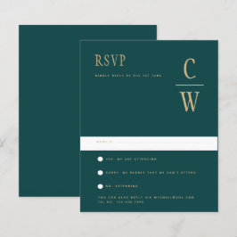 BUDGET Peacock TEAL Dourado Casamento Verde RSVP
