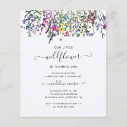 BUDGET Pequena Festa de aniversário de flor selvag