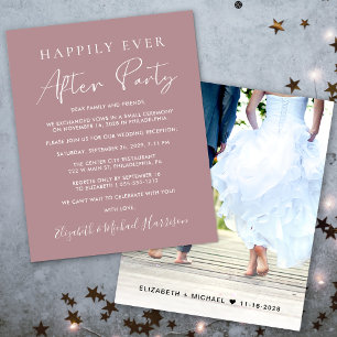 Budget Photo Dusty Rose Wedding Invitation