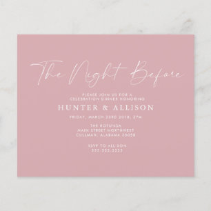 Budget Pink The Night Before Invitation Flyer