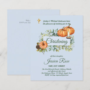 BUDGET PUMPKINS Meninos Christening Convidam Batis
