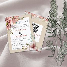BUDGET QR code terracotta convite para casamento