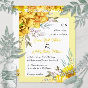 BUDGET QR código amarelo flores convite para casam