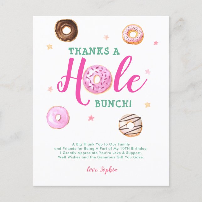 BUDGET Rosquinha Obrigado uma foto de buracos (Frente)