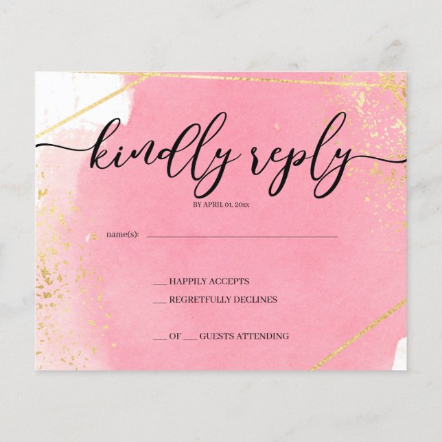 BUDGET/RSVP Card-Flyer. Folheto (Verso)