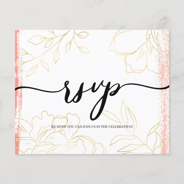 BUDGET/RSVP Card-Flyer. Folheto (Frente)