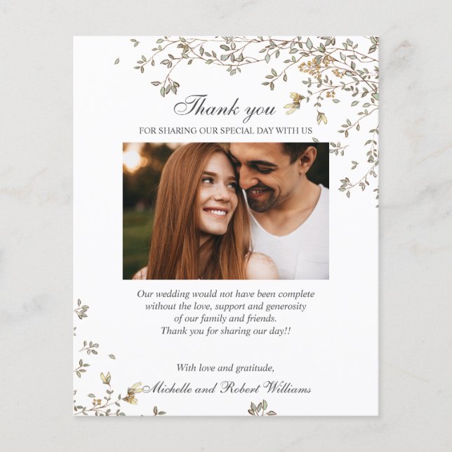 BUDGET RUSTIC Summer Primavera Foto de, OBRIGADO (Frente)