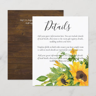 BUDGET Rustic Sunflower Details Enclosure