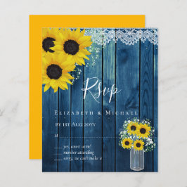 BUDGET Rustic Sunflower RSVP Casamento