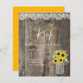 BUDGET Rustic Sunflower RSVP Casamento