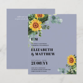 BUDGET Rustic Sunflower Texto Moderno Casamento