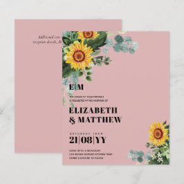 BUDGET Rustic Sunflower Texto Moderno Casamento